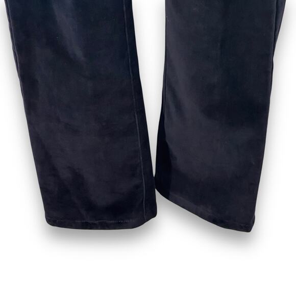 Lafayette 148 Pants Navy Blue Velour Straight Leg Classic Minimalist Size 6 - Picture 6 of 10